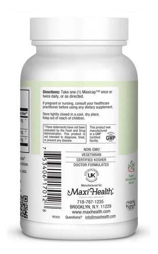 Maxi Health, Maxi Cranmax Supreme, 120 Capsules Qcran1