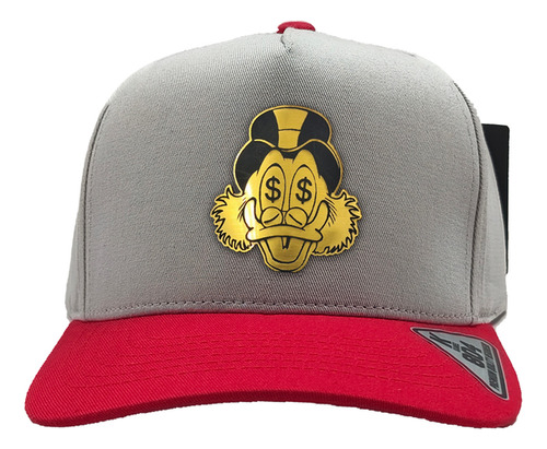 Gorra Premium Con Placa (dorada O Plata) Don Mcpato Gris Rojo Unitalla Dorada
