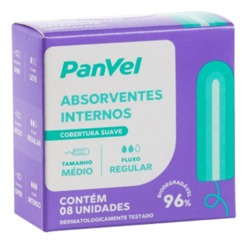 Absorvente Interno Panvel Essencial Médio 8 Unidades
