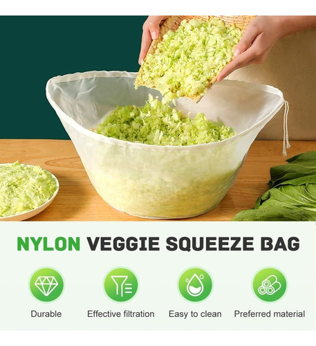 Bolsa Filtro Leche Soya Queso - Juego 3 Tallas Reutilizable