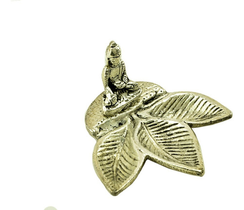 Porta Sahumerio Hoja Metal Buda Ganesh Feng Shui Meditación