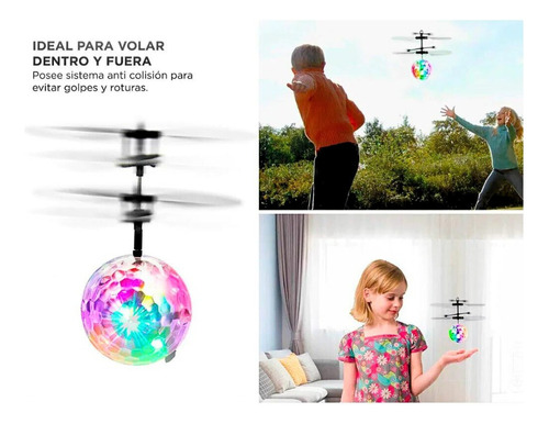 El Duende Azul Dron Esfera Luces Led Carga Usb Jlt 6204