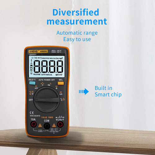 Aneng An8002 6000 Contagens True Rms Multifuncional Digital