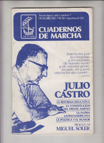 1985 Desaparecidos Julio Castro Escritos Marcha Escaso