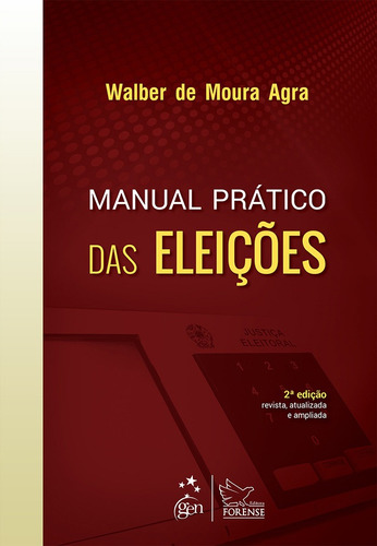 Manual Prático Das Eleições, De Walber Moura Agra. Editora Forense Em Português