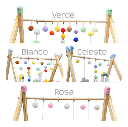 Gimnasio Bebe Nordico Montessori Madera Boca Juniors Crochet
