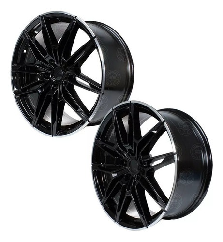 Rines 19 Pul Progresivos 5/112 Bmw Audi Negro Gloss 2 Pzas