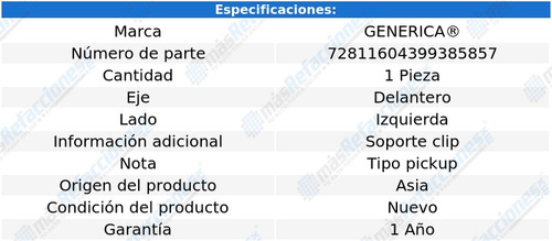 Guía Defensa Del Izquierda Nissan D22 08 Al 15 Genérica