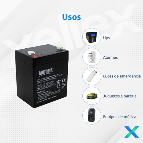 1 X Bateria Recargable 12v 5ah Motoma Selladas San Martin