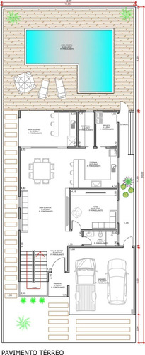 Imagem 6 de 10 de Planta De Casa 3 Quartos - Projeto Completo+aprovação Ea-103