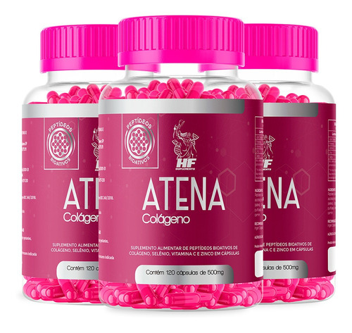 Atena Anticelulite 500mg Kit 3x 120cps Verisol Hf Suplements