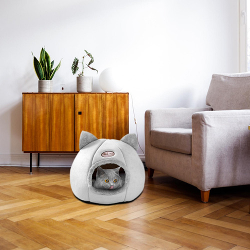 Gatinho Cama Caverna Cama M 33cm Cinzento M 33cm Cinzento