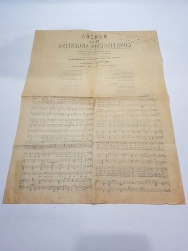 Imagen 2 de 5 de Antigua Partitura Marcha Constitución Arg 1942 Mag 56823
