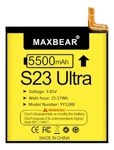 Bateria De Repuesto Para Samsung Galaxy S23 Ultra 5500mah