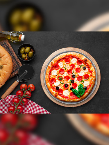 Charola Para Hornear Pizza De 30 Cm, Bandeja De Aluminio Color Gris