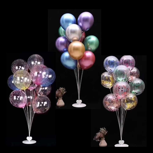 Imagen 6 de 6 de Base Soporte Con 11 Varillas Porta Globo Cotillon Cumple