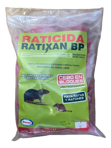 Veneno Cebo Bloque Raticida 1 Kg Rata Raton