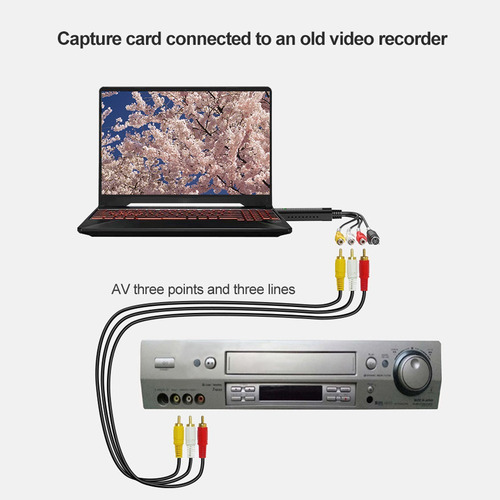 Adaptador De Vídeo Vhs Para Conversor Digital De Vídeo Usb 2