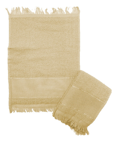 Kit 20 Toalhinha Social Para Mão Rosto Boca Escolar Academia Cor Ocre Liso