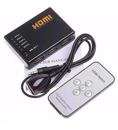 Switch Hdmi 5 Entradas Selector Divisor Noga +control Remoto