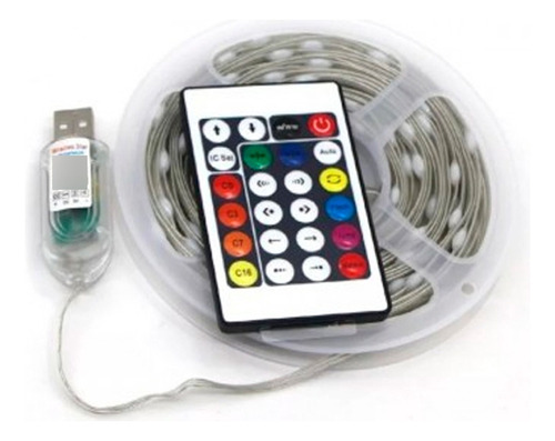 Fio De Fada Led Smart 10mts Controle Remoto E Bluetooth 5v Luzes Multicolors