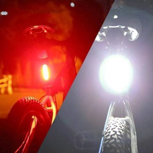 Imagem 6 de 9 de Kit 2x Lanterna Bike Sinalizador Traseiro Farol Recarregavel