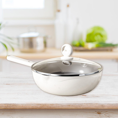 Wok Antiadherente Con Tapa De 11 Pulgadas De Diámetro Para