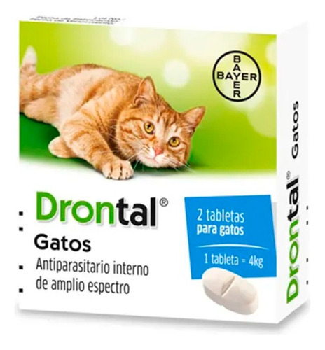 Antiparacitario Drontal Gatos X 2 Tab