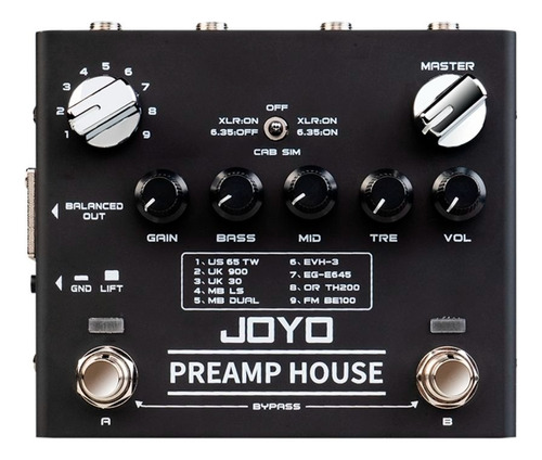 Pedal Guitarra Overdrive Distortion Joyo Preamp House