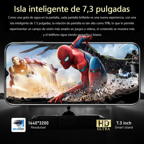 Smartphones F6 Pro 256gb 12gb Ram Dual Sim Android 14 Batería 8000mah Pantalla Grande Celular