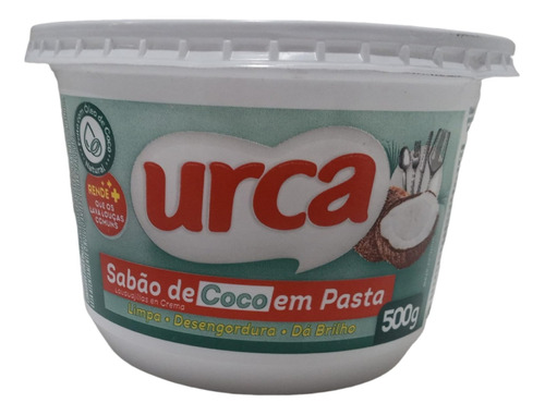 Sabão Pasta Coco Urca  Pote 500g