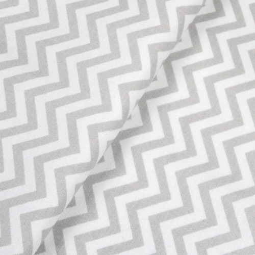 Nap-cobija Para Cuna (70x130cm) De Bebé, Algodón-poliéster Color Chevron Gris