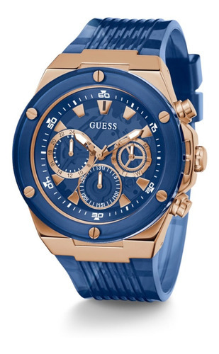 Reloj Guess Poseidon GW0425G3 Hombre Azul Para Caballero Oro rosa