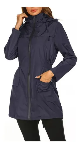Chaqueta Impermeable Para Mujer Cortavientos De Malla De Doble Capa