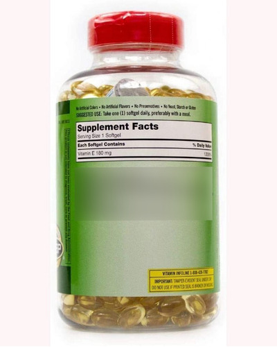 Imagen 2 de 3 de Vitamina E, De Kirkland, 400iu X 500 Caps