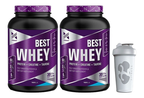 Whey Xtrenght Best Protein 2 Lb X 2 Unidades + Vaso