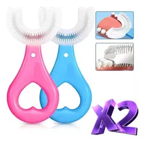 Comprar  2 Cepillos De Dientes En Forma De U Limpieza 360 Para Niños