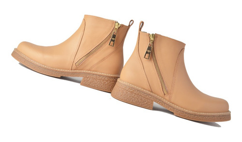 Botas Botitas Cuero Mujer Cierres - Creta - Ferraro