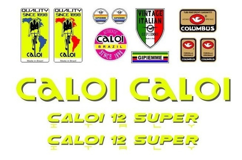 Adesivo Para Bicicleta Caloi 12 Super Italy - Frete Grátis