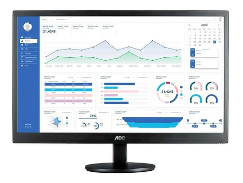 Monitor Aoc Led 23.6  Full Hd Hdmi Vga Vesa M2470swh2