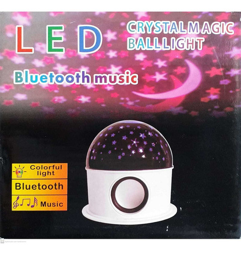 Imagem 2 de 7 de Luminária Projetor Céu Colorido Com Bluetooth Alto Falante