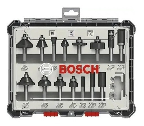 Juego Set  De Fresas Mixto Bosch 1/4 X 15 Unidades 260701747
