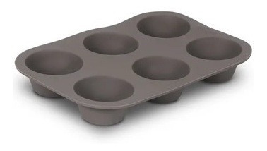 Imagem 2 de 6 de Forma De Silicone Cupcake 6 Cavidades Petit Gateau Bolinho