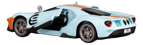 Autos Coleccion Gulf Ford Gt 2017 Escala 1:42 Color Celeste