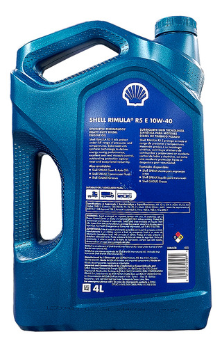 Aceite Shell Rimula R5 10w40, 4l