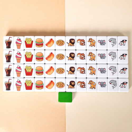 Gracias 2 Jugadores Mahjong Block Set, Juego De Baldosas Con