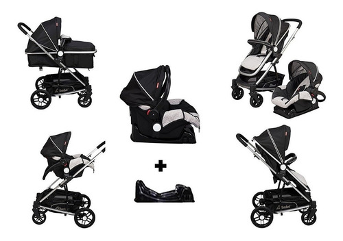 Imagen 8 de 8 de Carriola De Bebe Crown Portabebe Base De Carro Bambineto