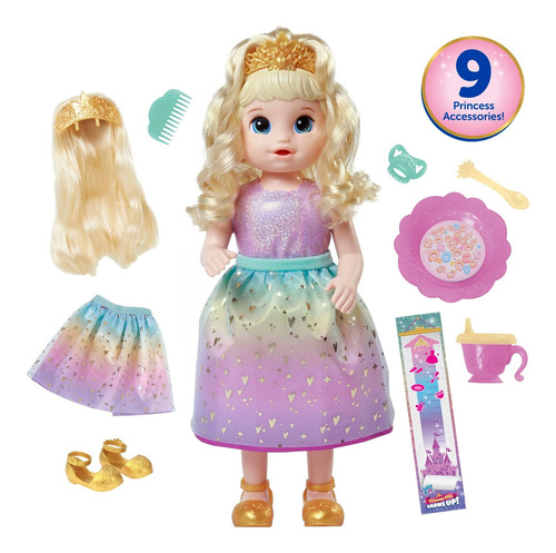 Baby Alive Princesa Ellie Crece. Interactiva Con Accesorios