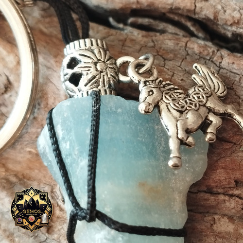 Llavero Onix Cielo Dije Caballo Gemos Minerales Artesanias Agua