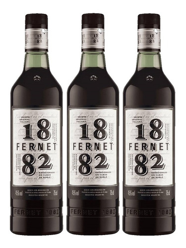Fernet 1882 750 Ml X 3 Unidades Pack